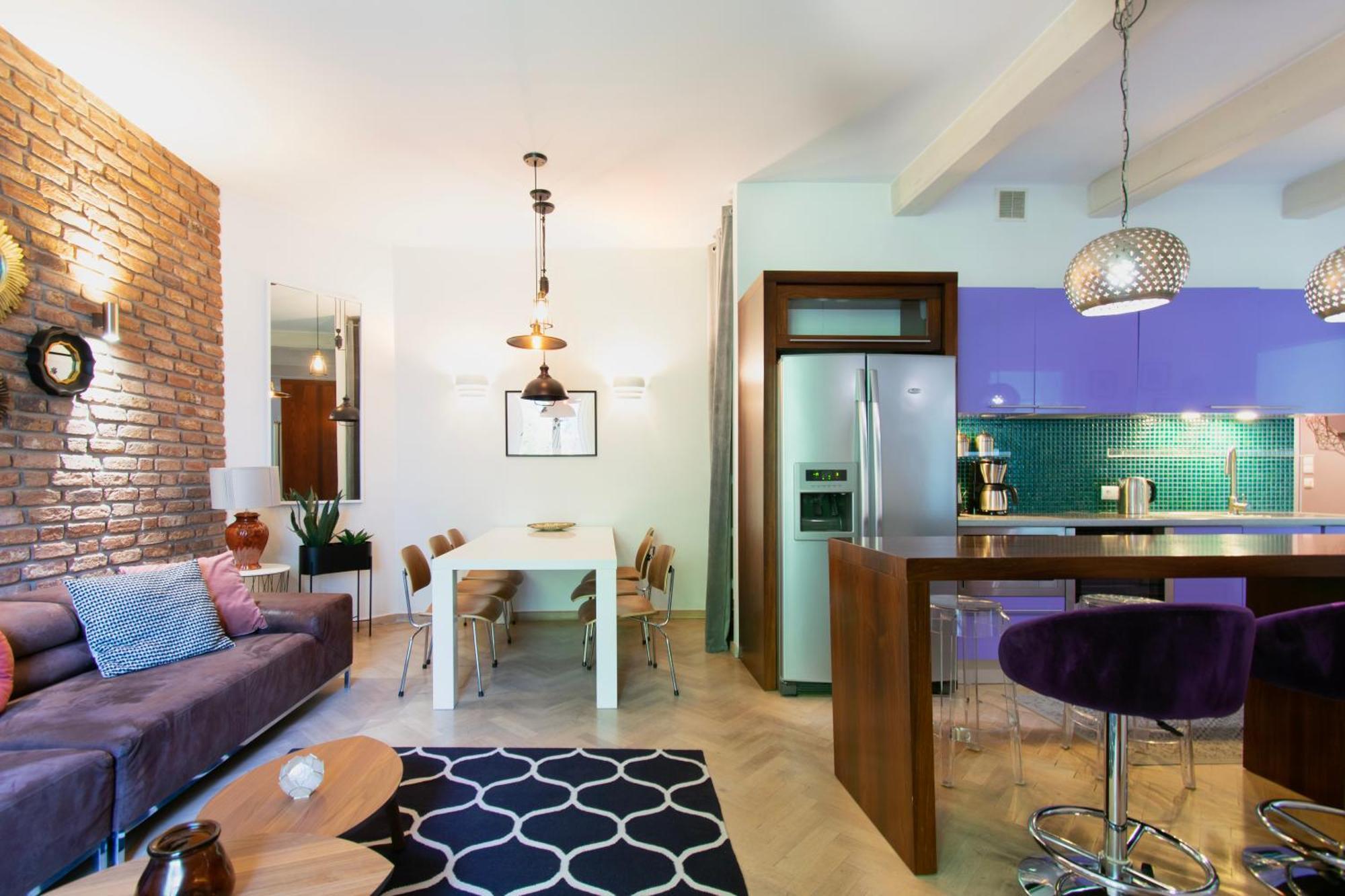 Spacious 3Br Apartment With Ac In Living Room, 2 Balconies Cracovia Esterno foto